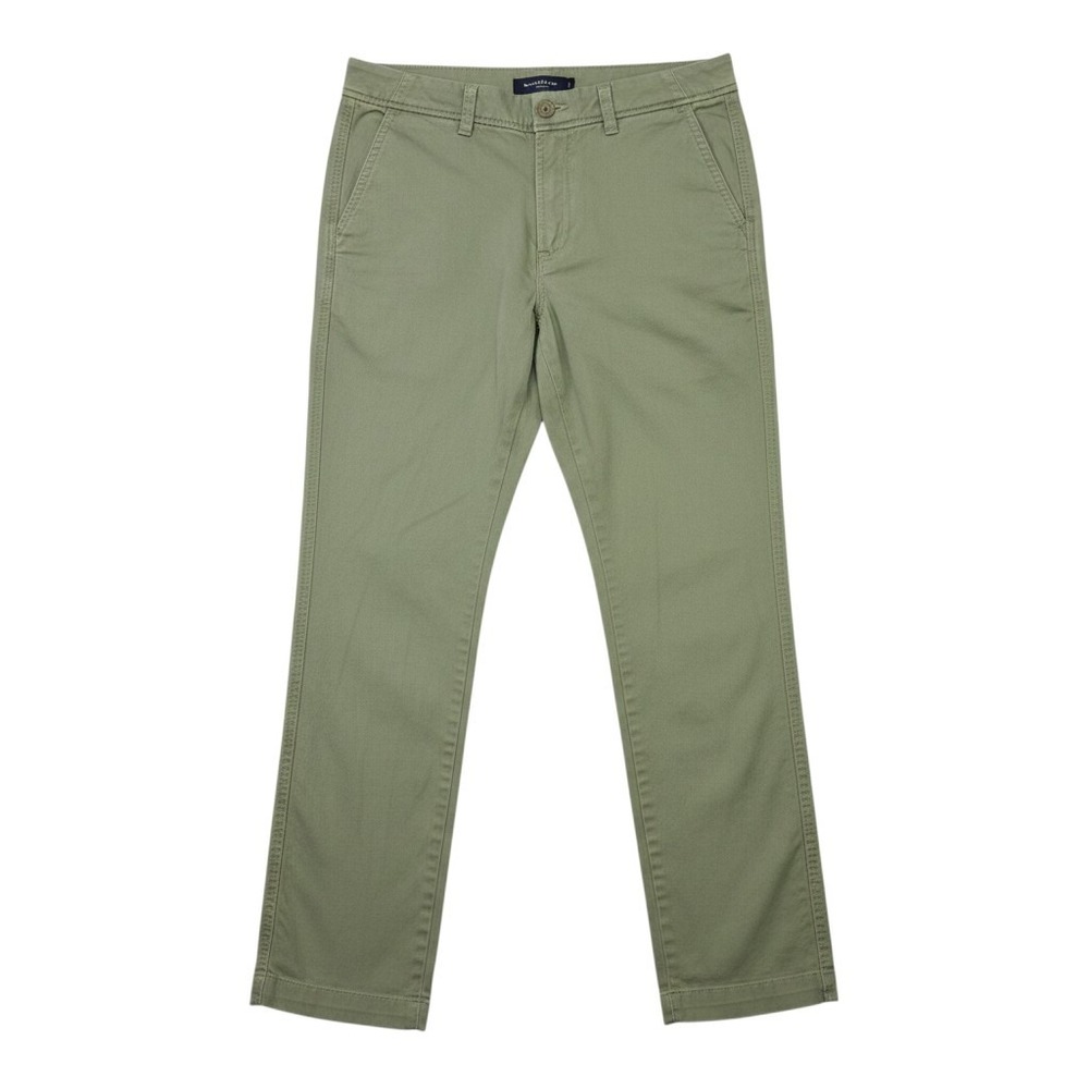 J.Crew Chino Pants Women 4 Frosty Green Straight Cotton Slim Cropped Trousers